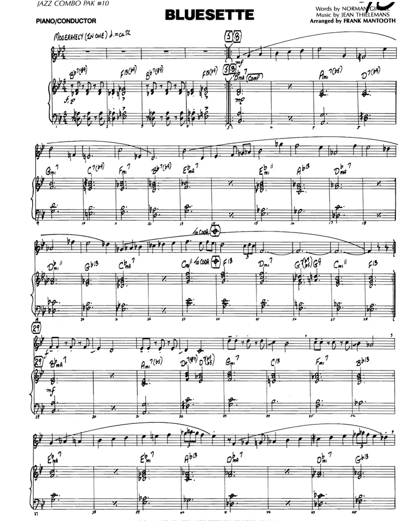 Bluesette score preview