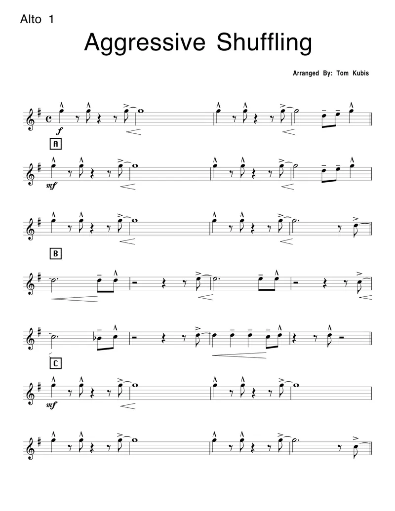 Aggressive Shuffling score preview