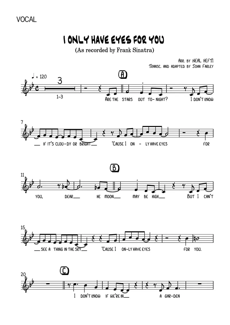 I Only Have Eyes For You score preview