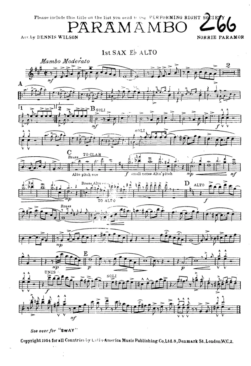 Paramambo score preview