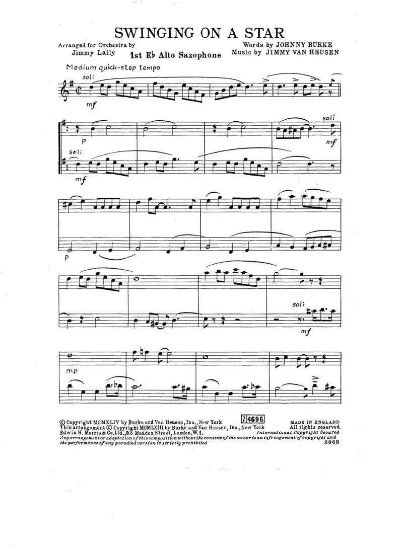 Swingin On A Star score preview