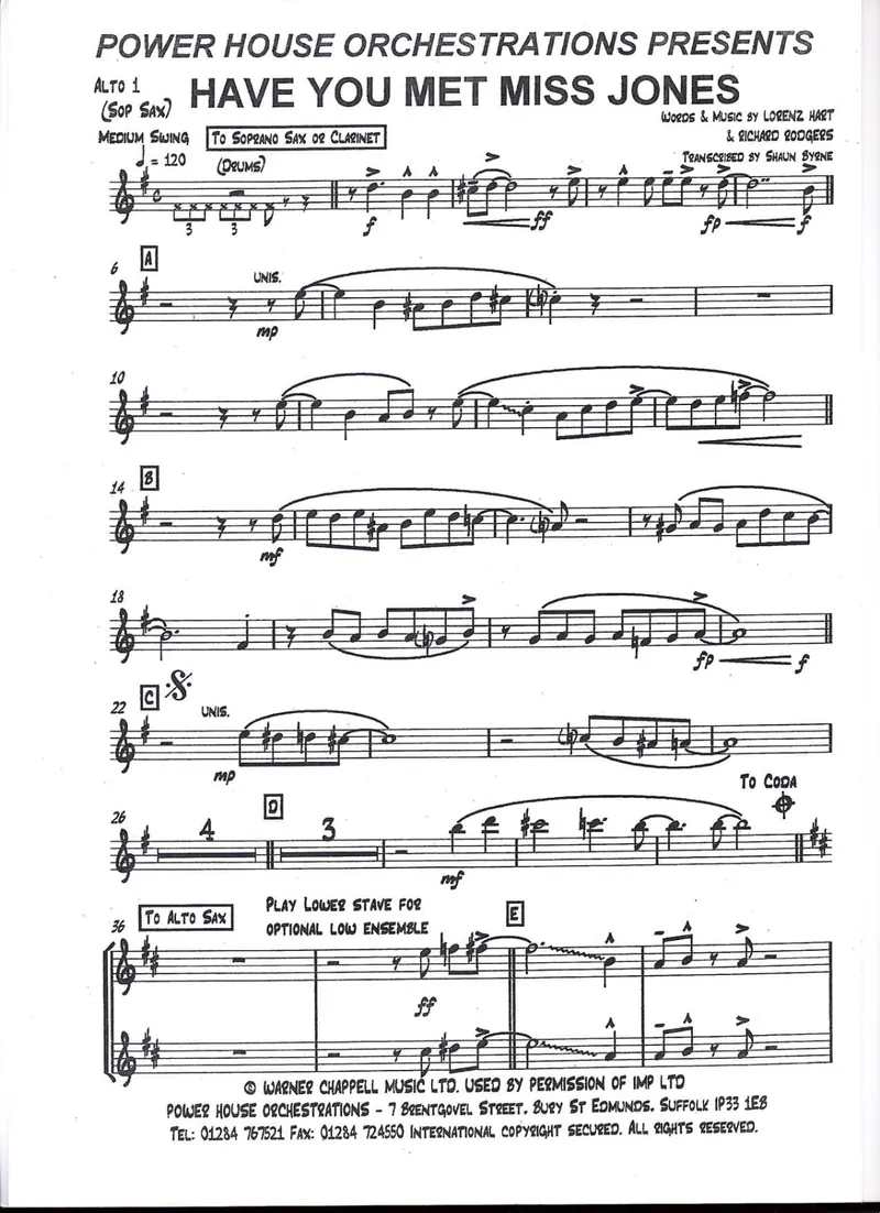 Have You Met Miss Jones score preview