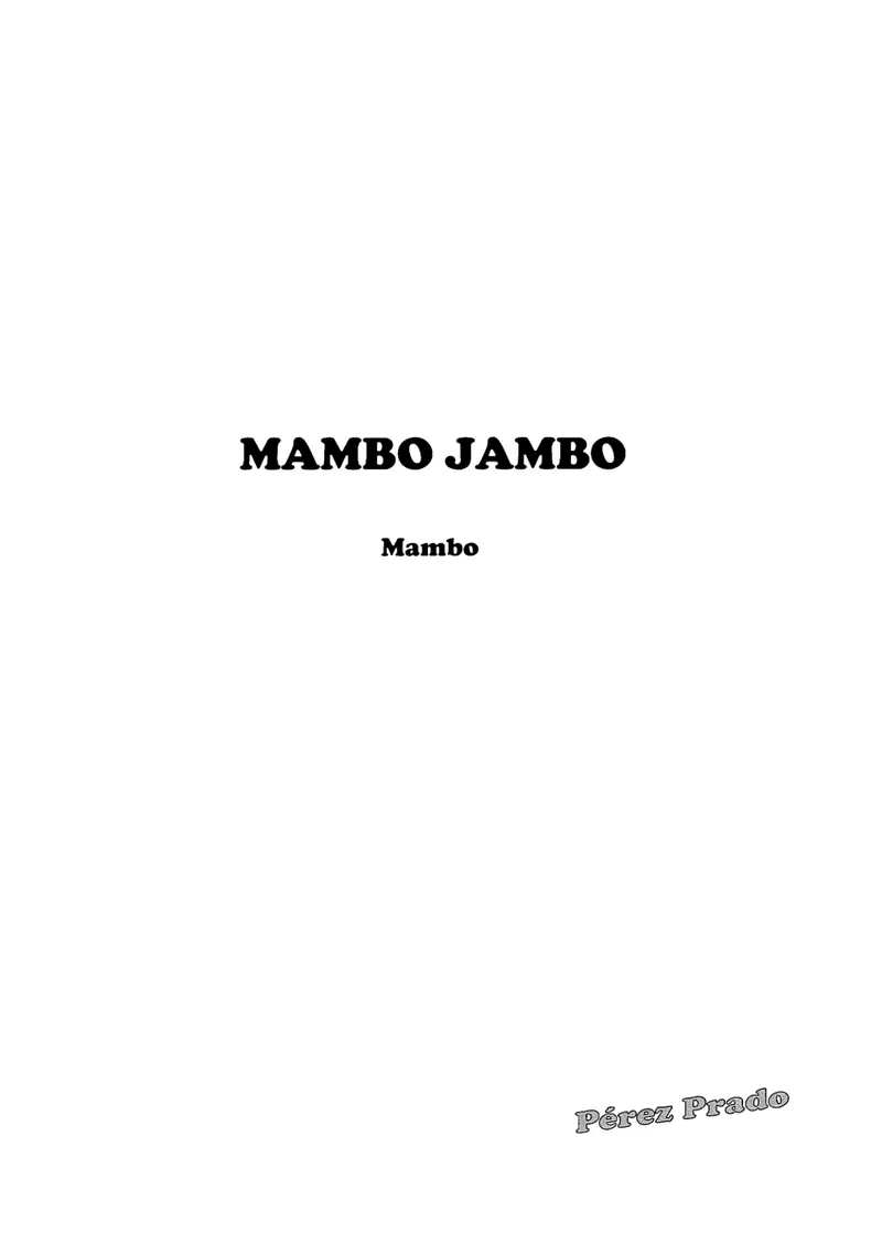 Mambo Jambo score preview