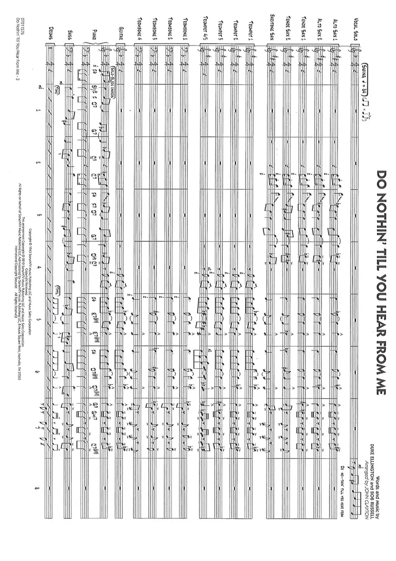 Do Nothin' Till You Hear From Me score preview