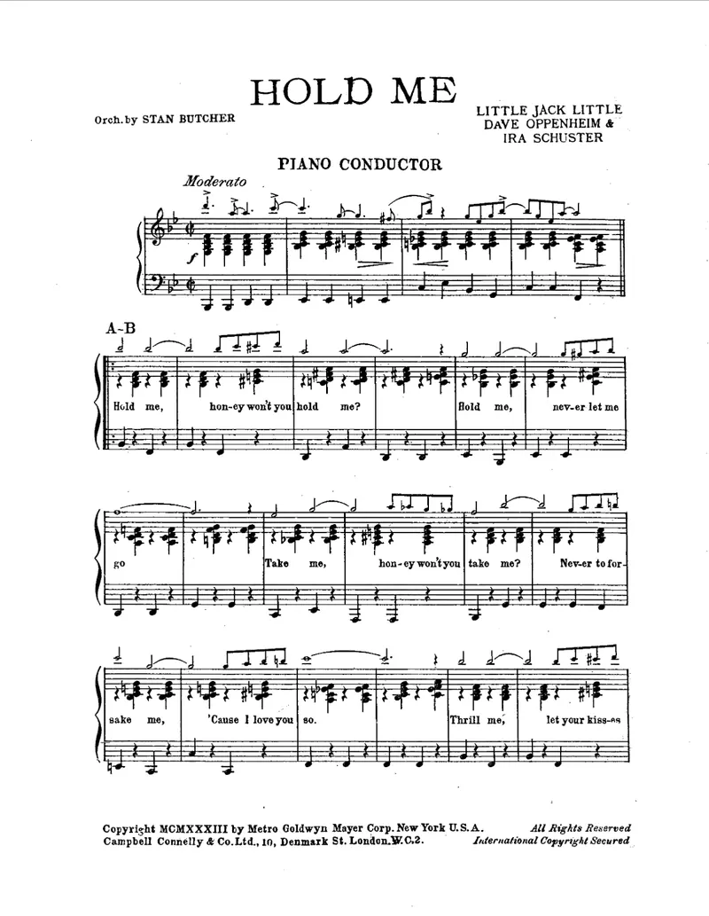 Hold Me score preview