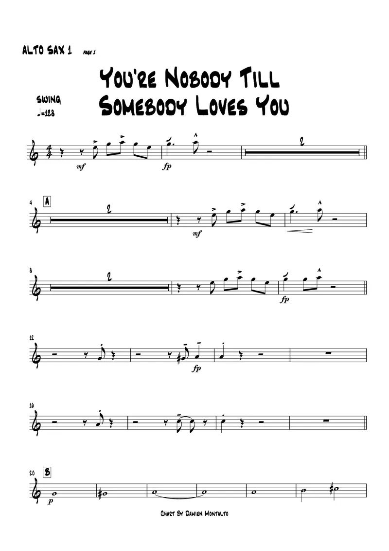 You're Nobody Till Somebody Loves You-voc score preview