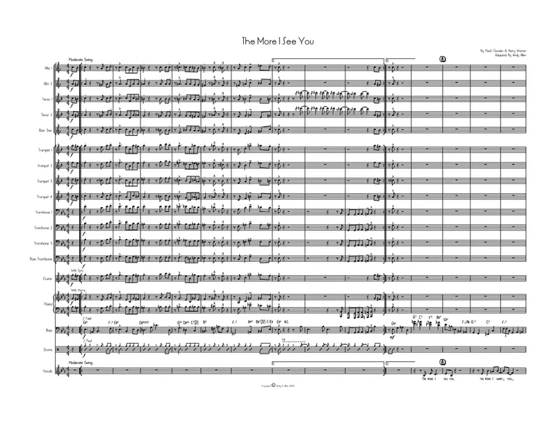The More I See You score preview
