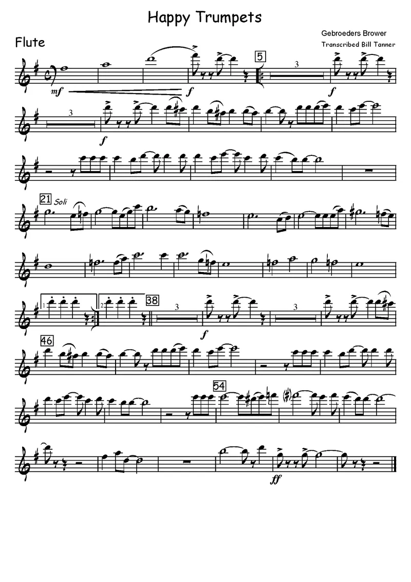 Happy Trumpets score preview