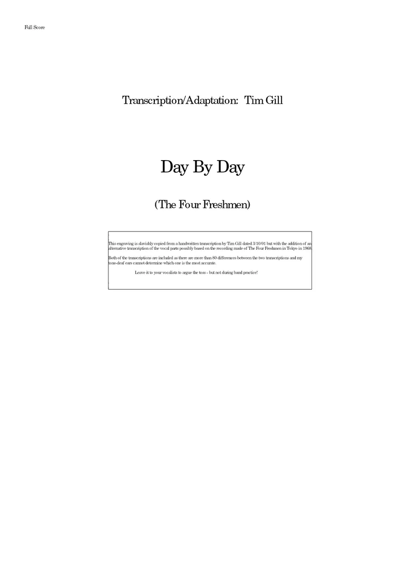 Day By Day score preview