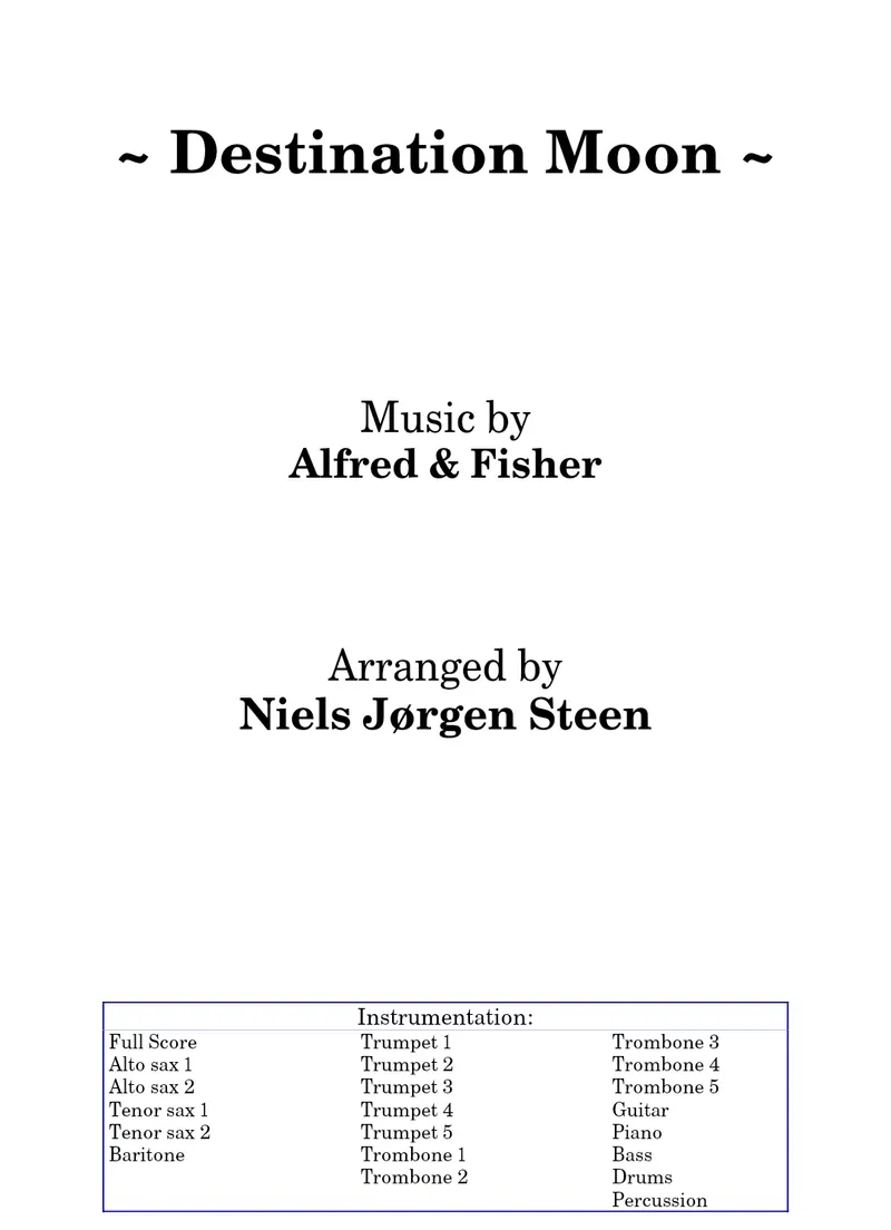 Destination Moon (Niels Jorgen Steen) voc preview page 1