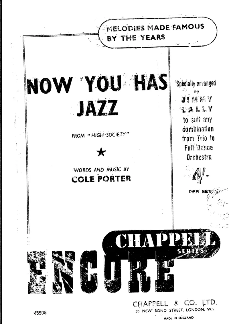 Now You Has Jazz score preview