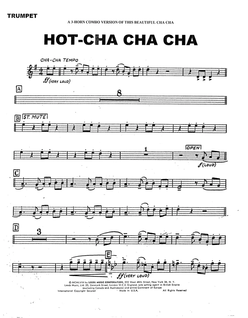 Hot Cha Cha score preview