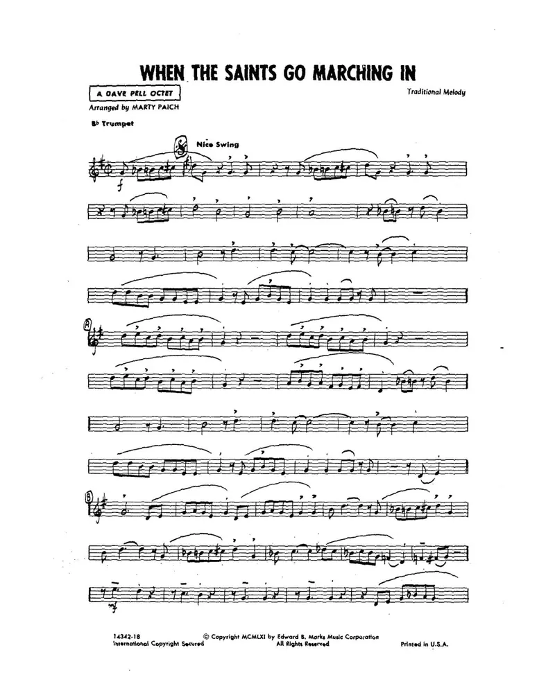 When The Saints Go Marsin' In score preview