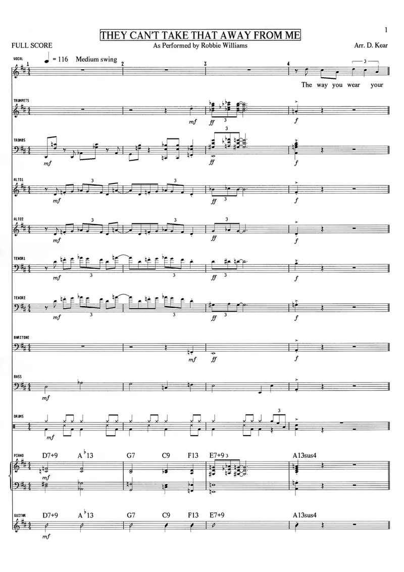 They Can't Take That Away From Me score preview