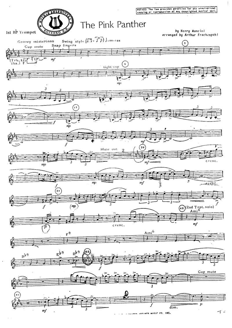 The Pink Panther score preview
