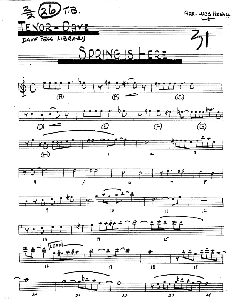 Spring Is Here score preview