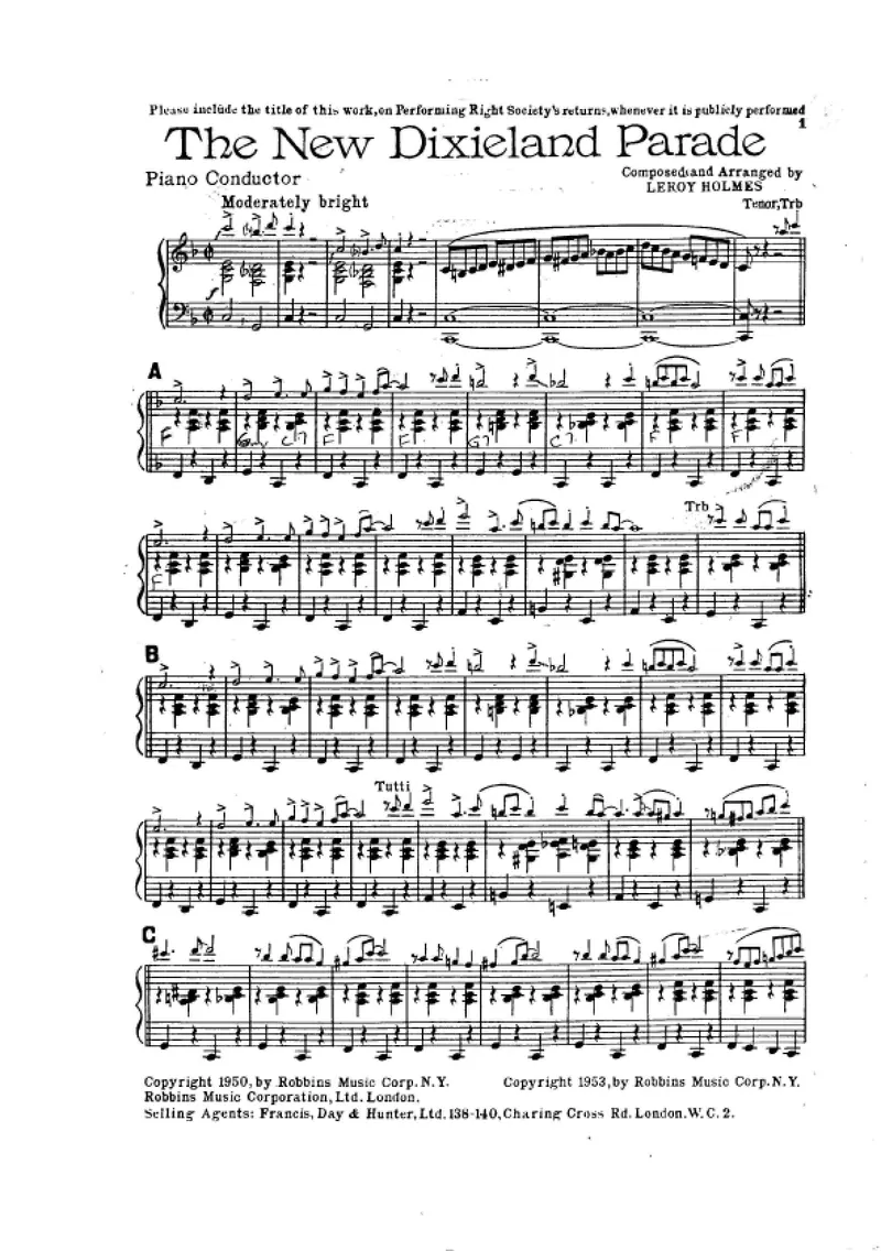 The New Dixieland score preview