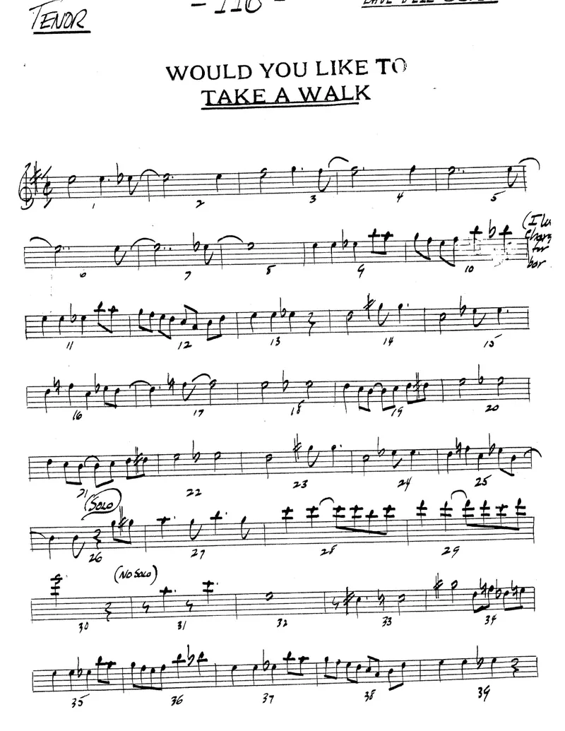 Would You Like To Take A Walk score preview