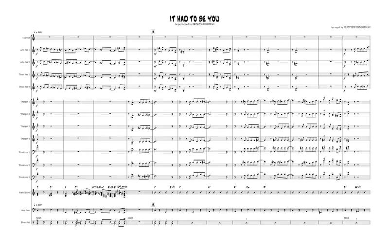 It Had To Be You score preview