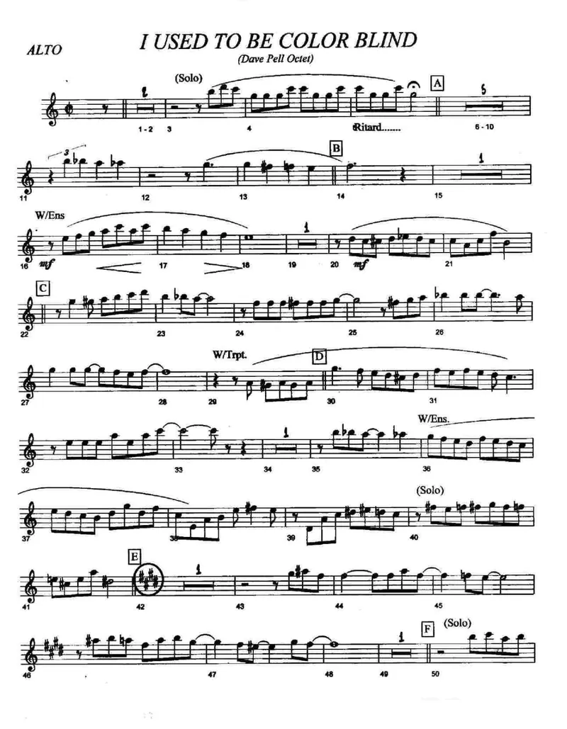 I Used To Be Color Blind score preview