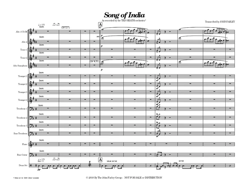 Song Of India score preview