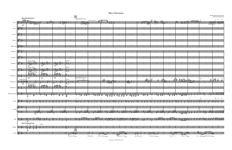 Blue Christmas score preview