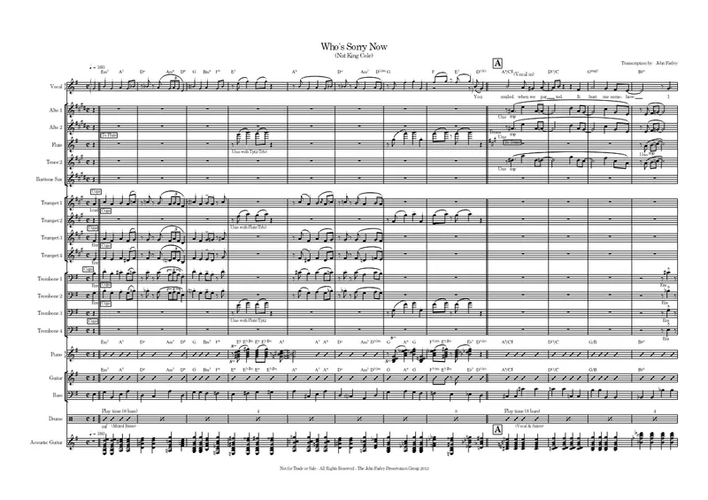 Who's Sorry Now score preview