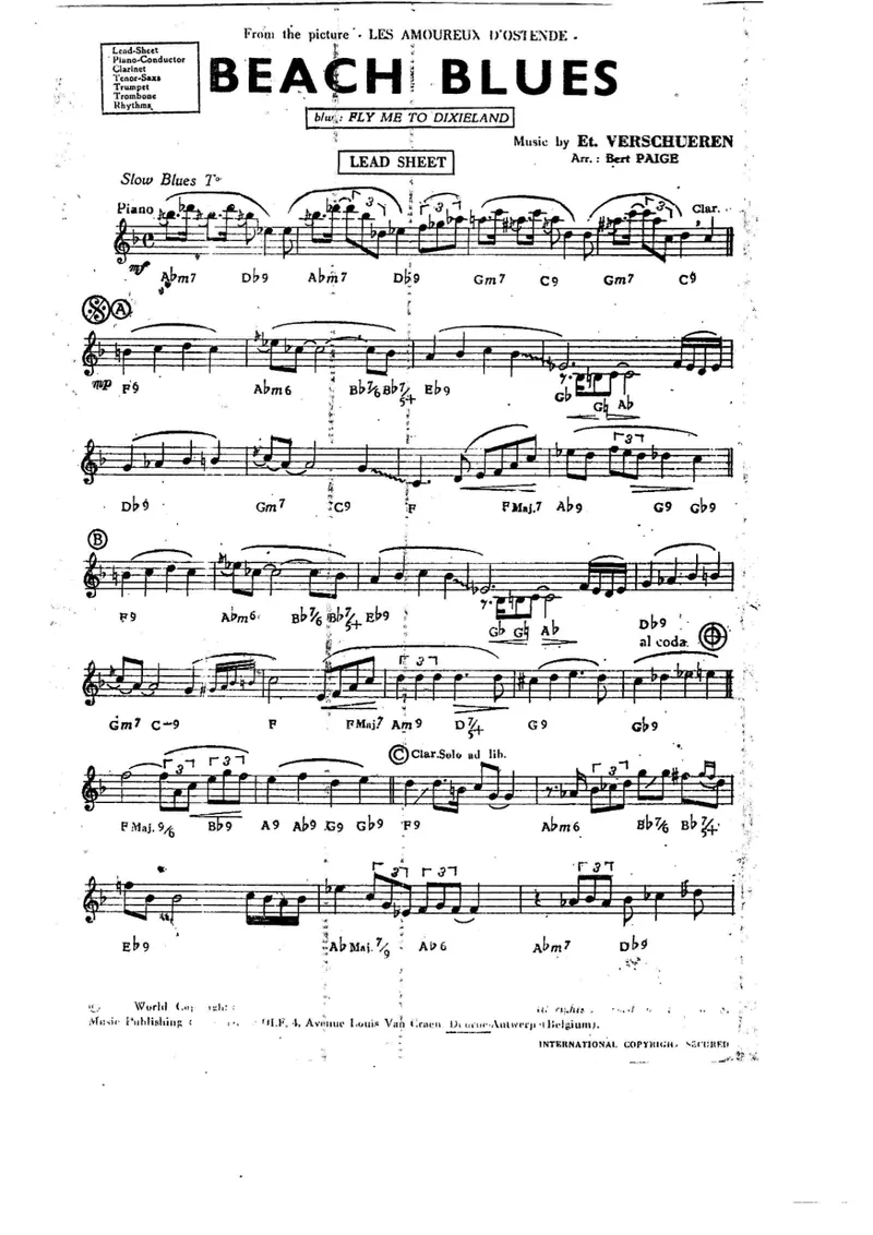 Beach Blues score preview