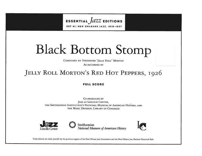 Black Bottom Stomp score preview