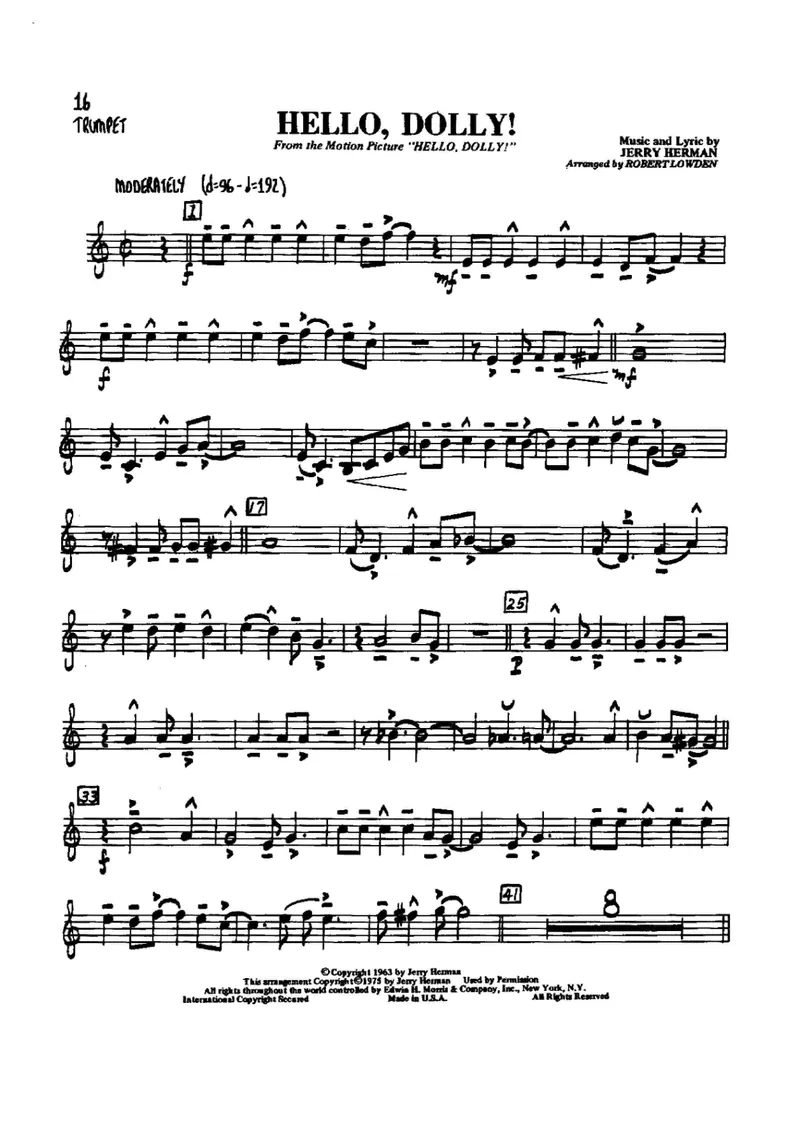 Hello, Dolly! score preview