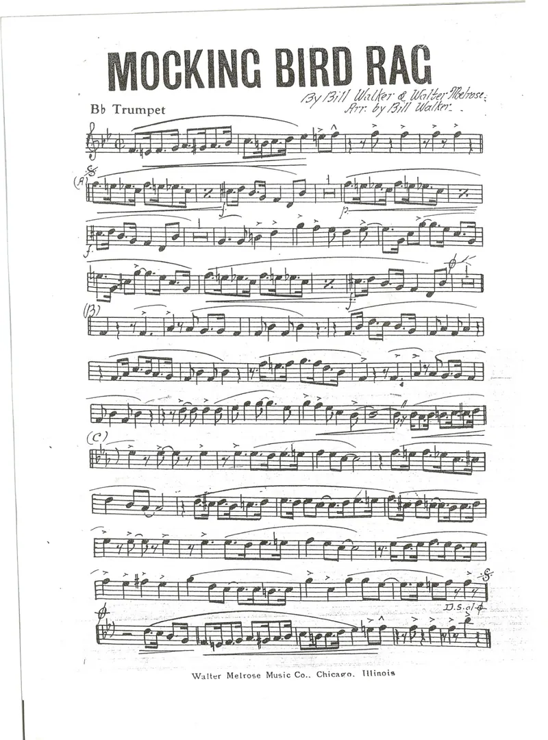 Mocking Bird Rag score preview