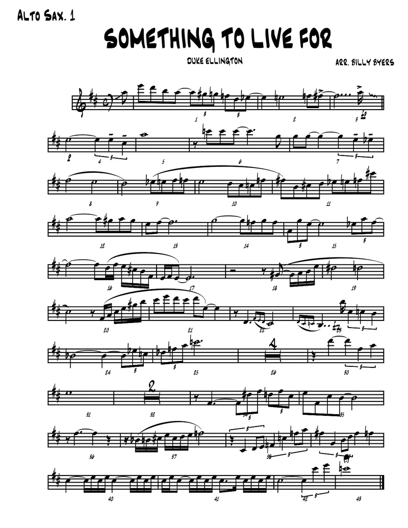 Something To Live For score preview