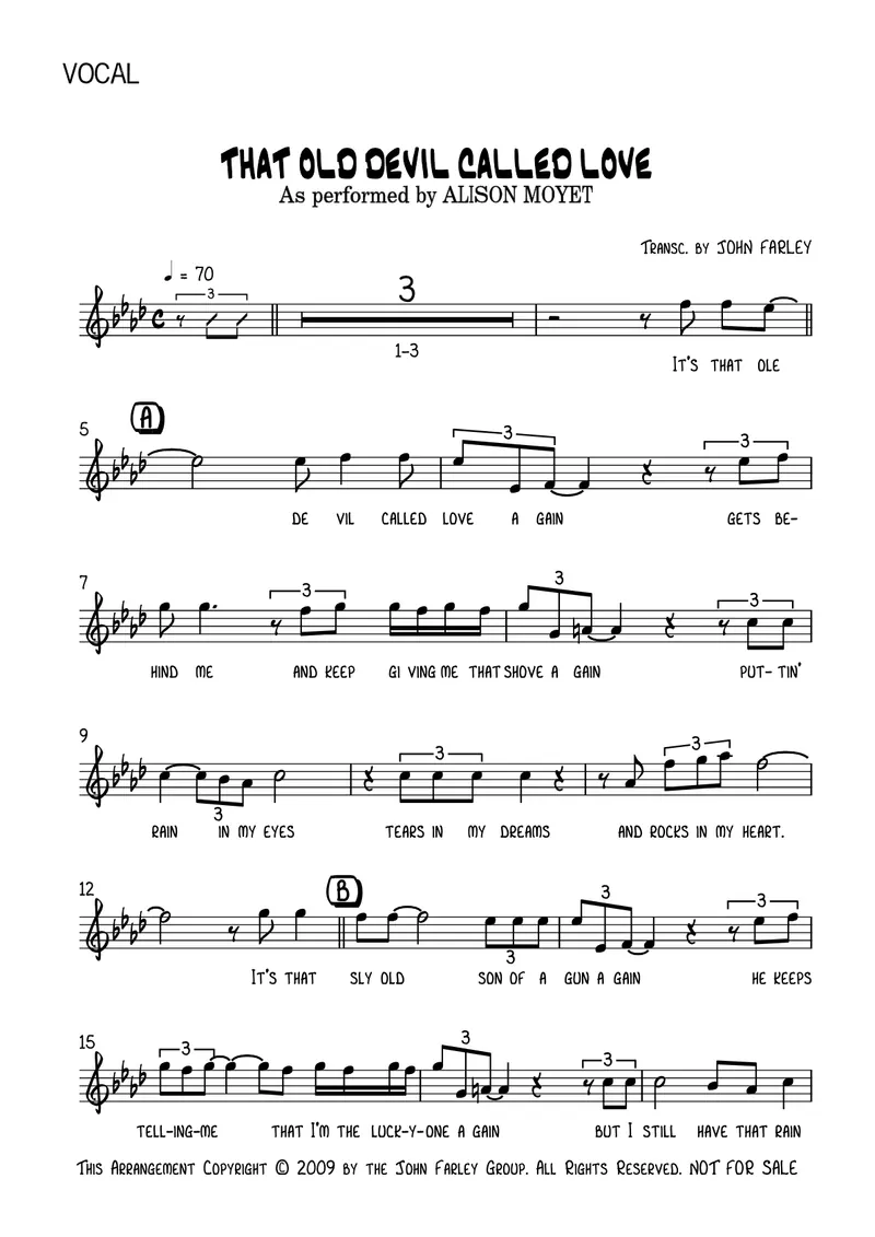 That Old Devvil Called Love score preview