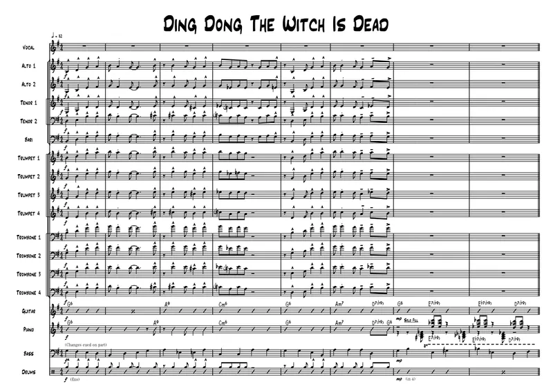 Ding Dong The Witch Is Dead (Syd Potter) E.Fitzgerald score preview