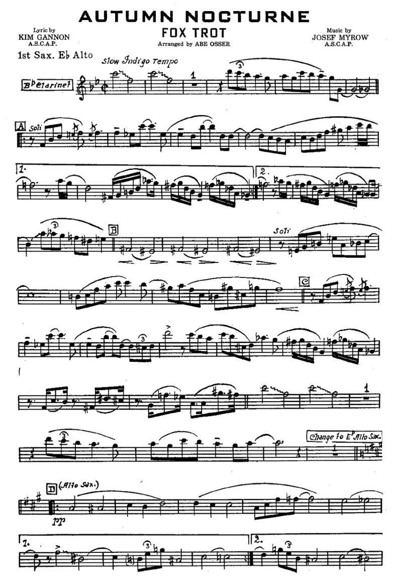 Autumn Nocturne score preview