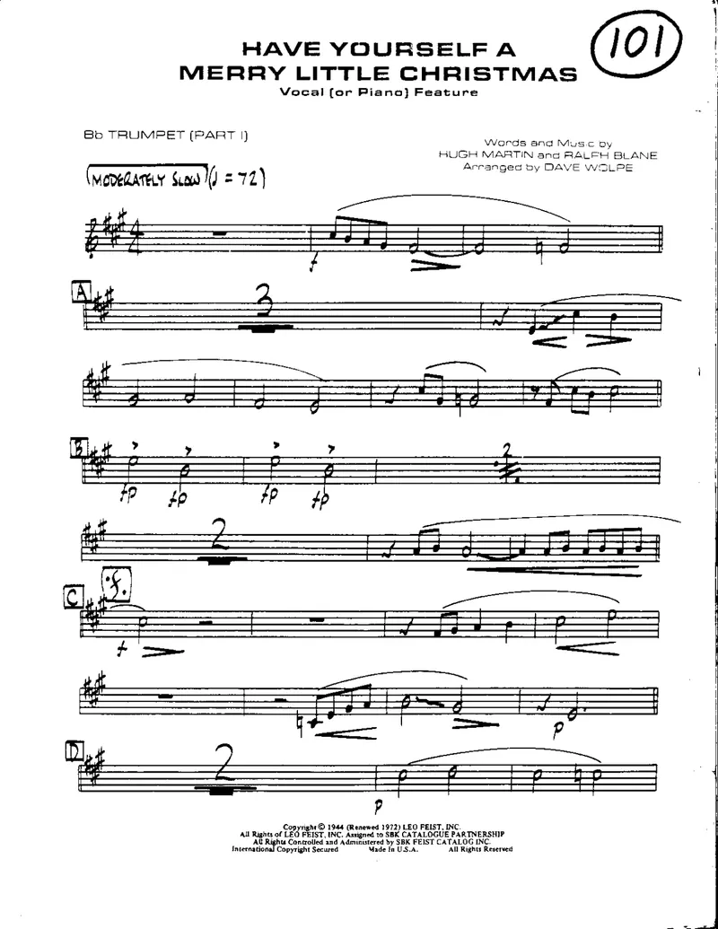 Have Yourself A Merry Little Chrismas score preview