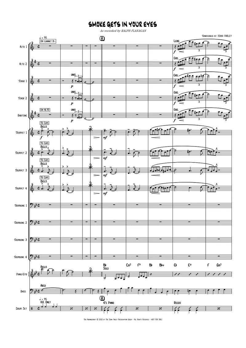 Smoke Gets In Your Eyes score preview