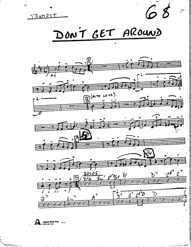 Don't Get Around Much Anymore score preview