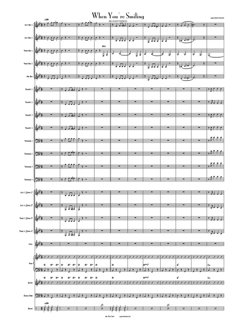 When You're Smiling score preview