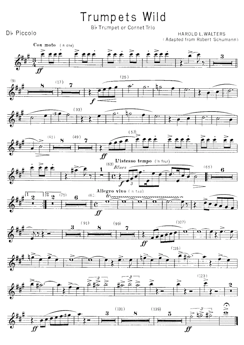 Trumpets Wild score preview