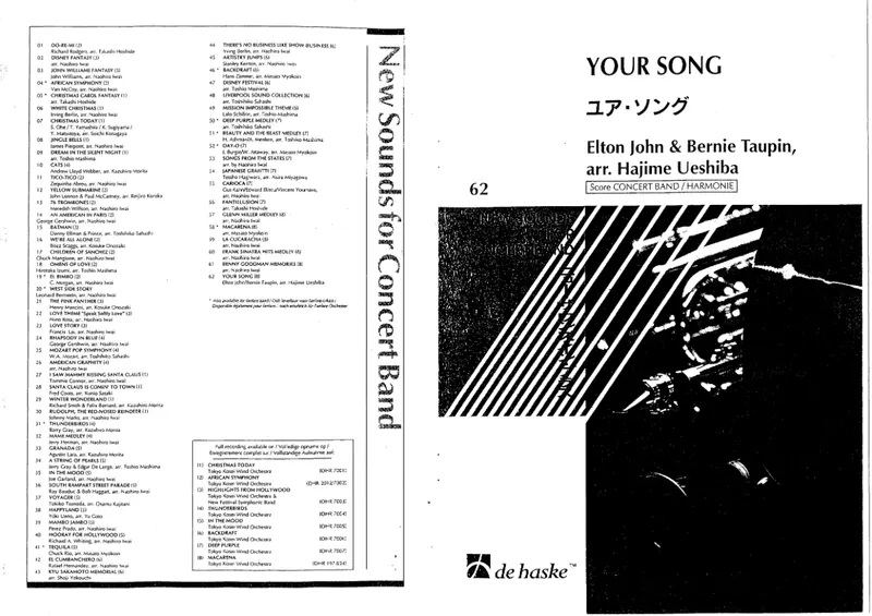 Your Song score preview
