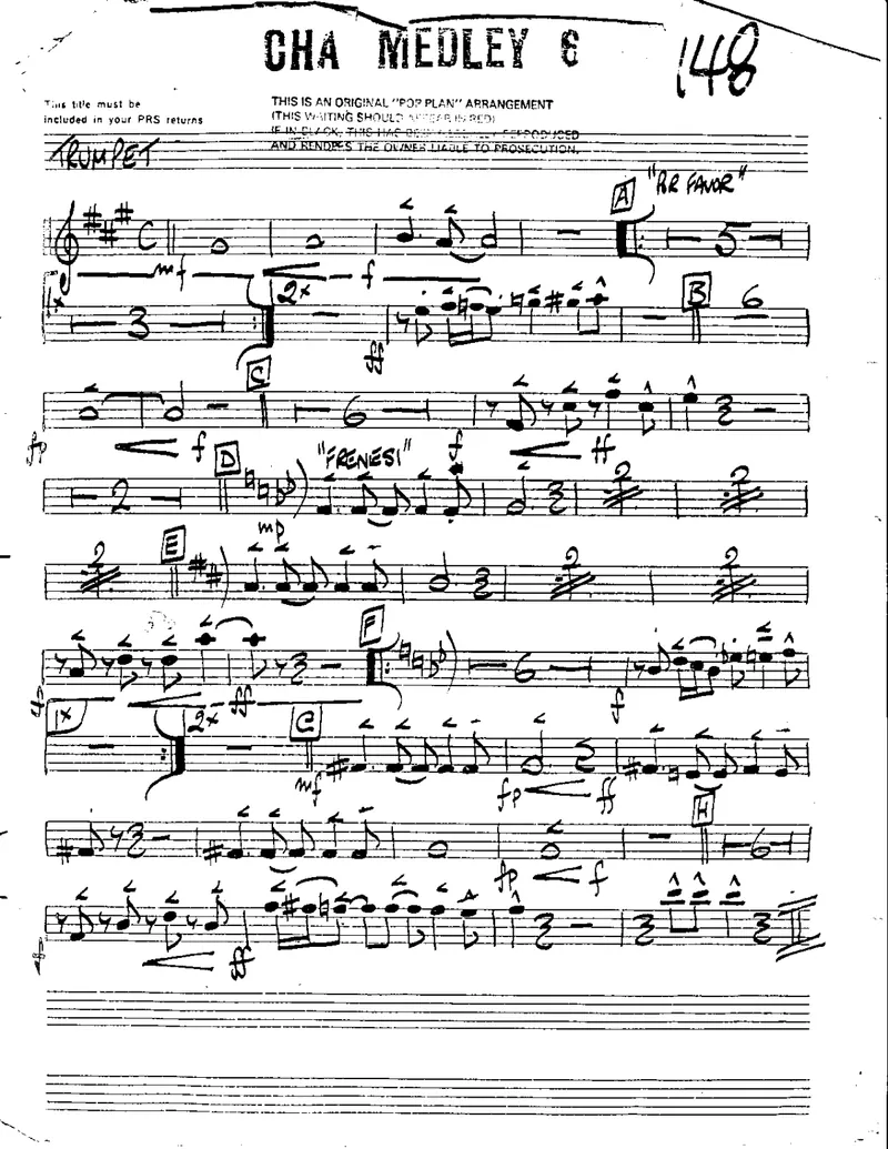 Cha Cha Medley #6 score preview