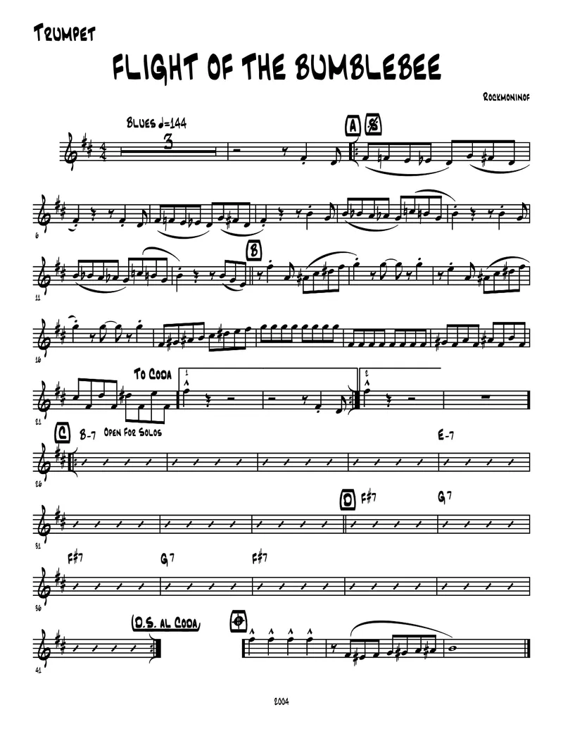 Flight Of The Bumble Bee score preview