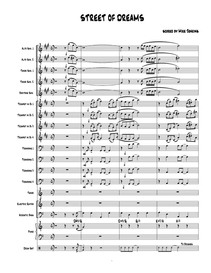 Street Of Dreams score preview