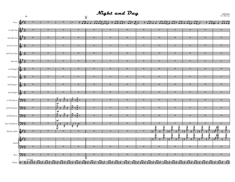 Night And Day score preview