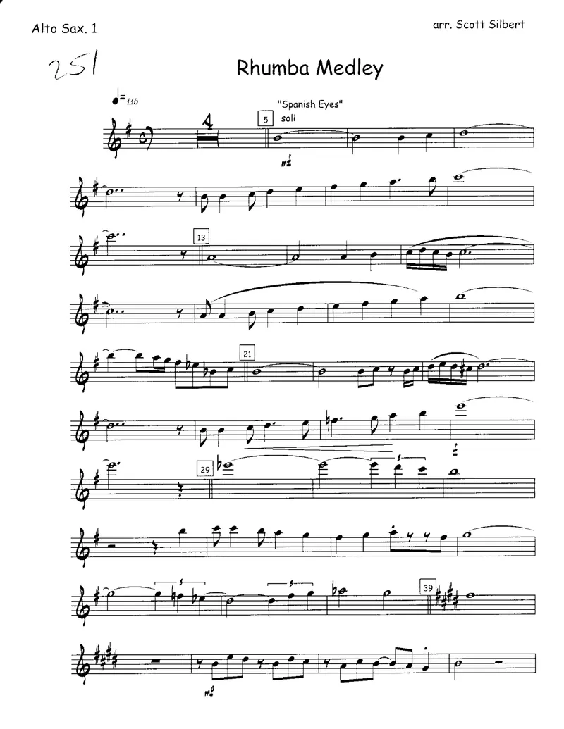 Rhumba Medley score preview