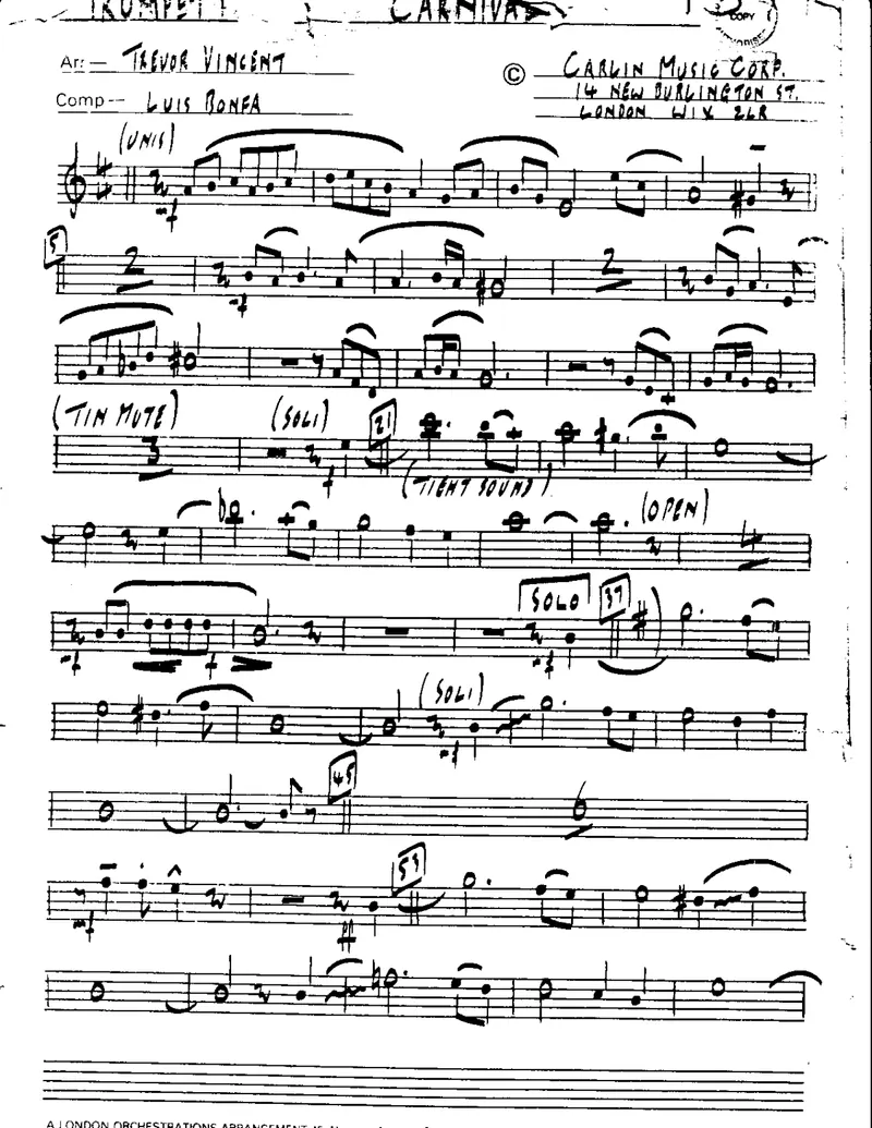 Carnival score preview