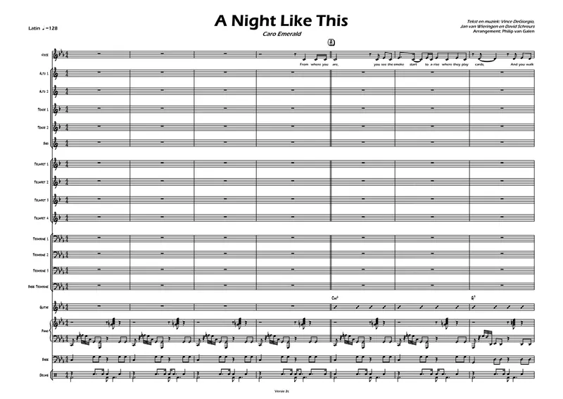A Night Like This score preview
