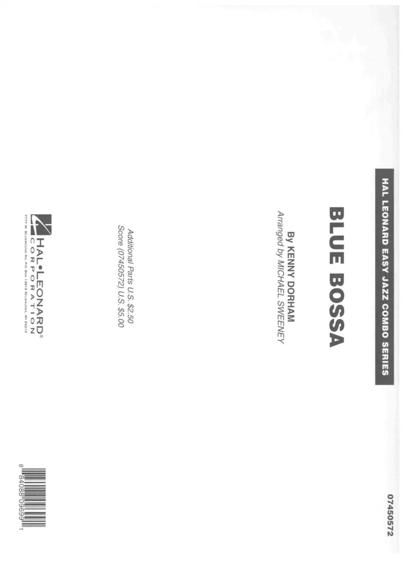 Blue Bossa score preview
