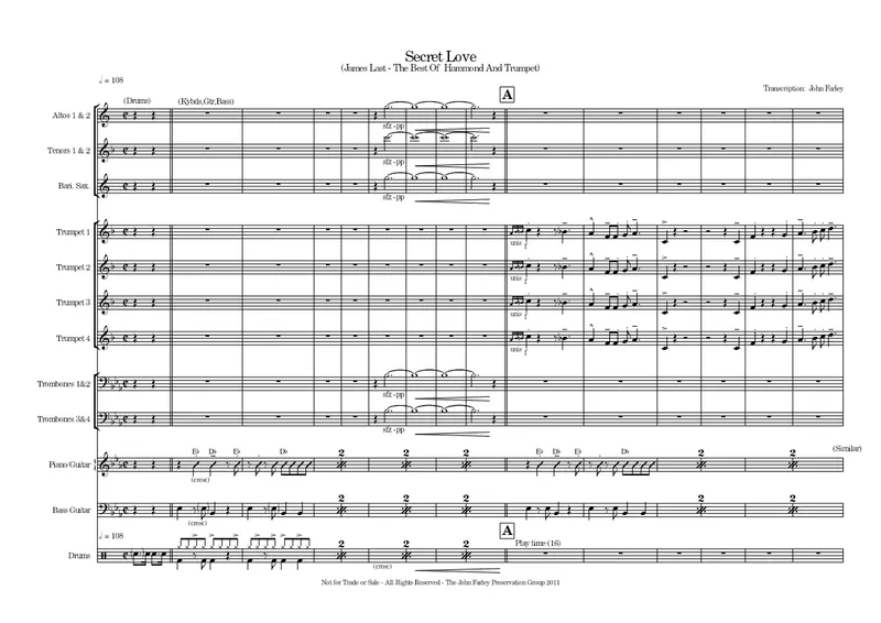 Secret Love score preview